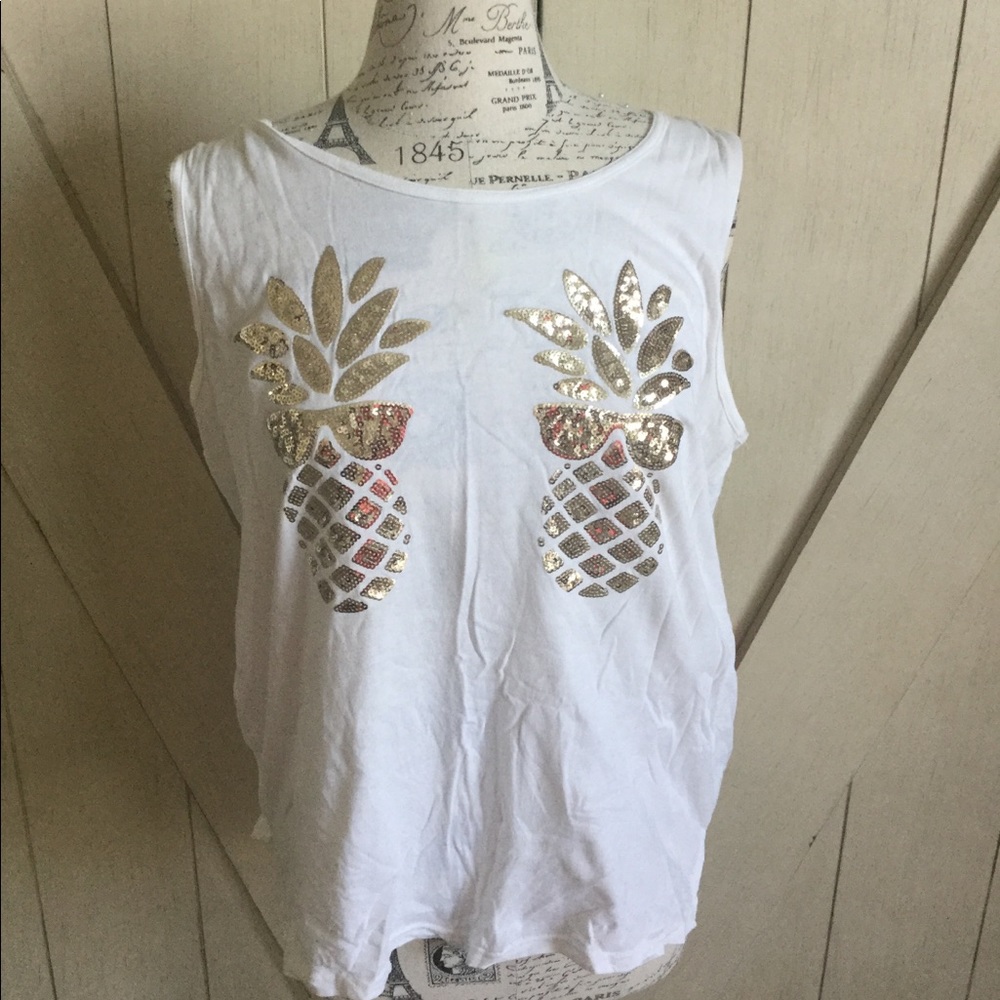 Vs Pink Sequin Pineapple Shirt - image 3